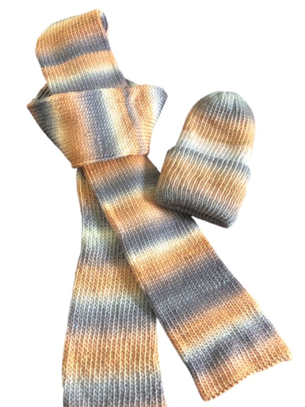 Hand-Knit Slouchy Beanie & Matching Scarf Set | 2-Piece Winter Accessory Set